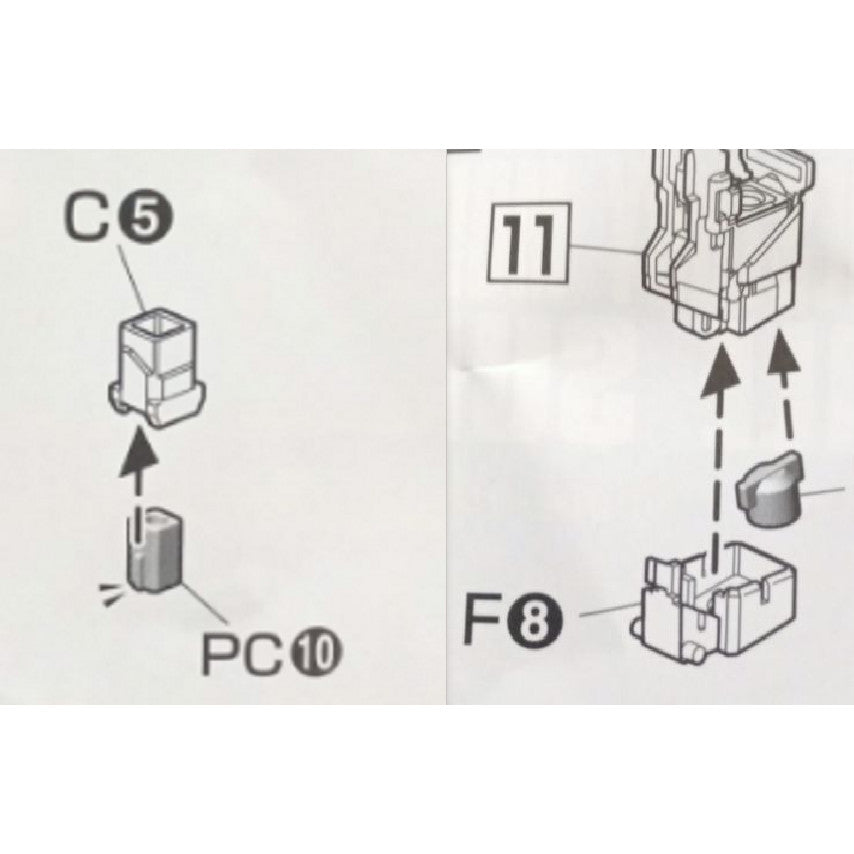 CB RG 08 1/144 butcher parts for  Banshee C5 PC10 F8 G25 J7