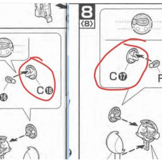 CB MG 11 butcher parts for exia