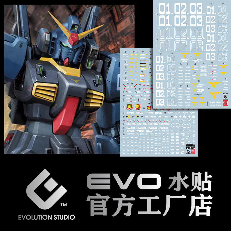 20250721 EVO PG 1/60 Mark-Ⅱ Mk-Ⅱ RX-178 Titans Fluo Water Slide Decal EVOPG002