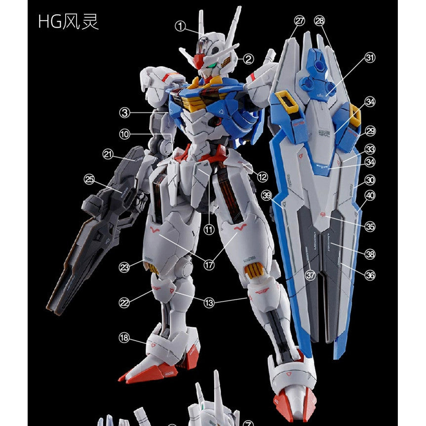 20250722 Artisan's Club TWFM HG 1/144 Lfrith / Aerial / Mirasoul Fight Unit / Chuchu's Demi Trainer Water Slide DecalHGWFM133