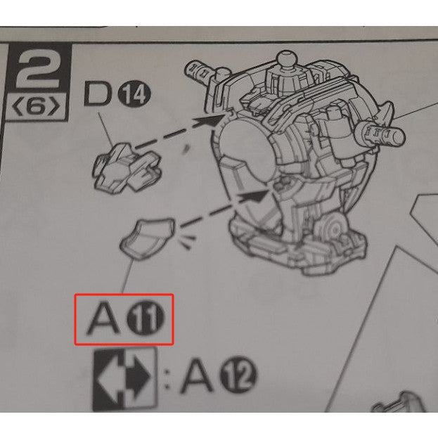 CB MG 11 butcher parts for exia