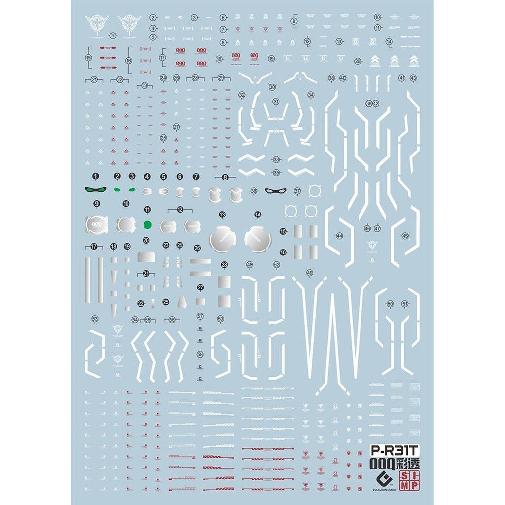 20250721 EVO PR31T RG 00Q Full saber trans-am clear color fluo water slide decal EVORG043