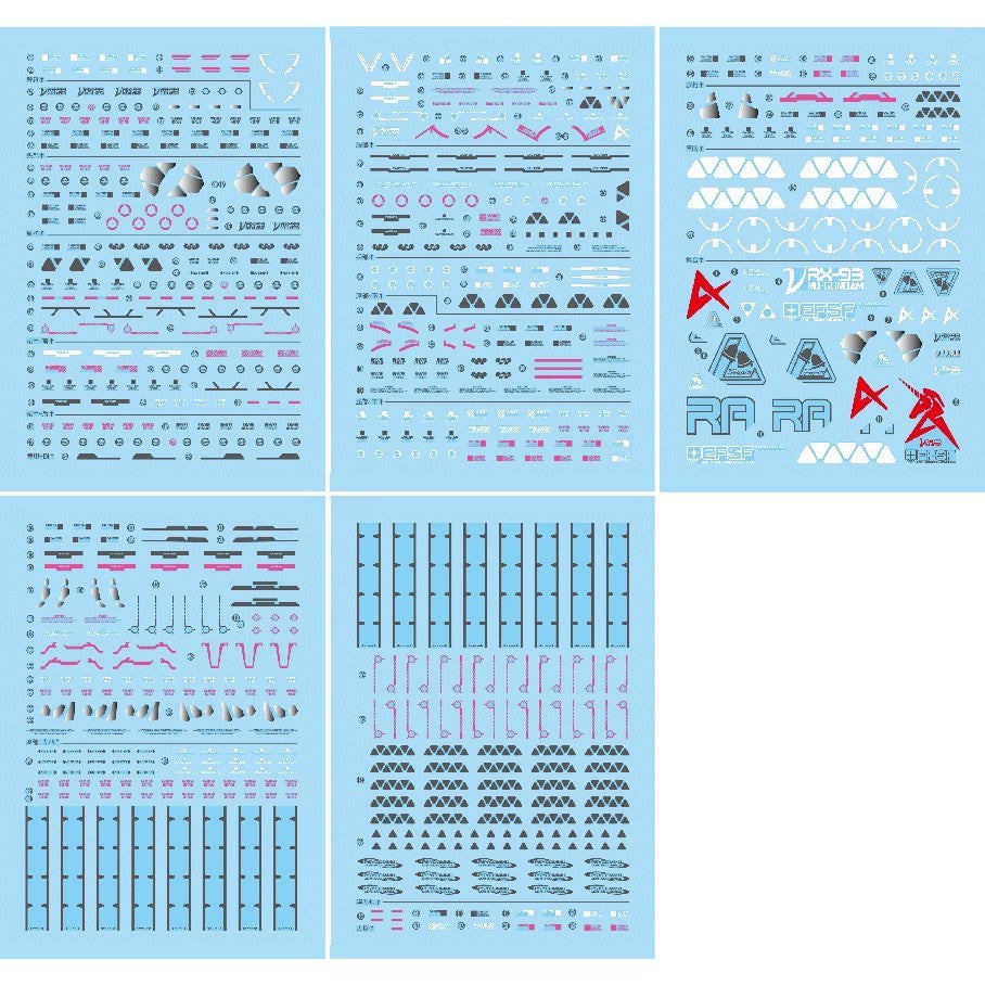 20250722 XUEYAN XY / SNOW FLAME 1/60 Nu RX-93 5in1 Water slide decal