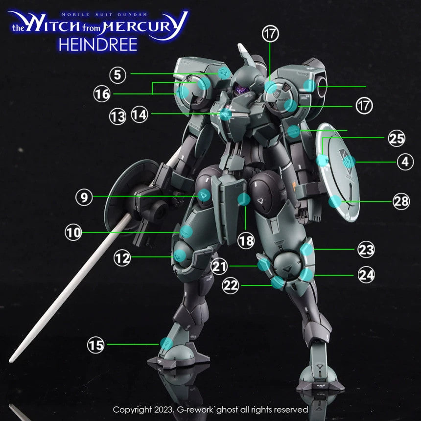 YAN FLAME Water Slide Decal GHOST HG 1/144 TWFM HEINDREE Fluo (YANHG009) 20250721