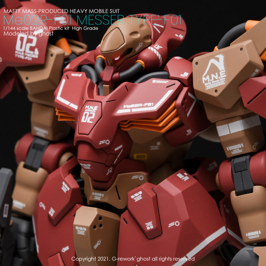 YAN FLAME Water Slide Decal GHOST HGUC HG 1/144Me02R-F01 MESSER TYPE-F01 (YANHG018) 20250721