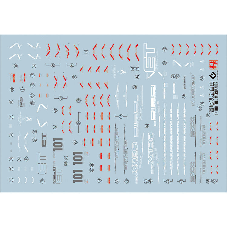 20250721 EVO FM MG 1/100 Freedom GCP Fluo Water Slide Decal EVOFM001