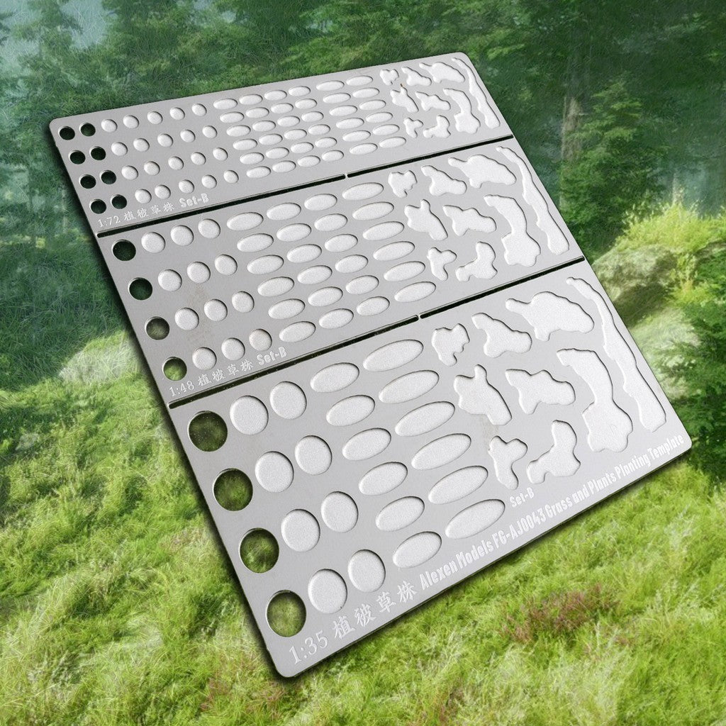 ALEXEN model Tool AJ0043 1/72 1/35 1/48 Grass and plants planting template grass planting pre-set plate