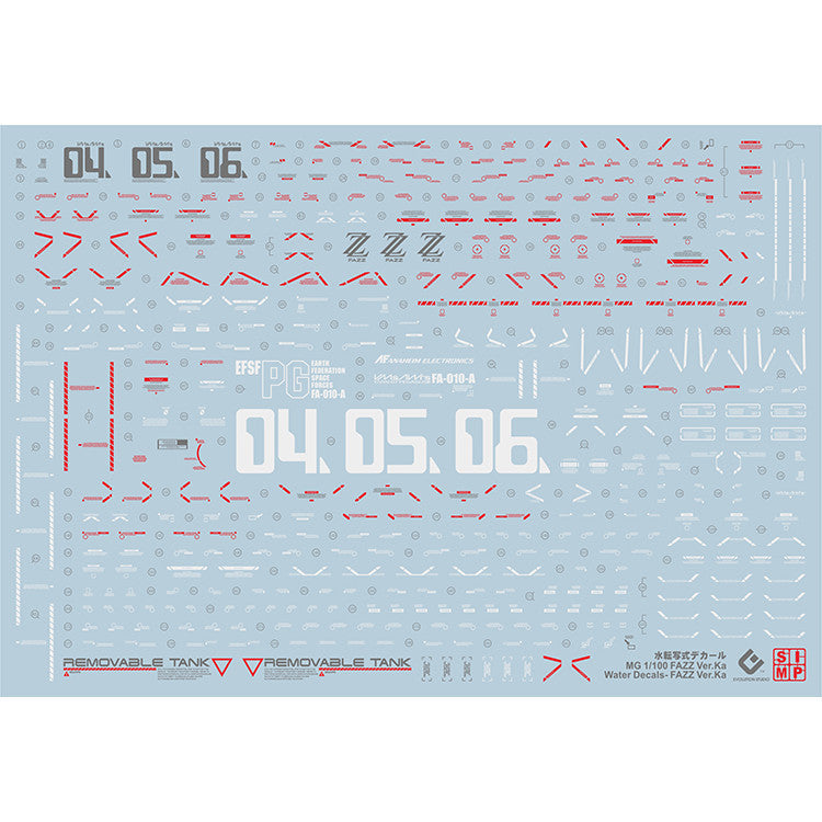 20250721 EVO MG 1/100 KA  FA-ZZ FAZZ ZZ fluo water slide decal EVOMG059