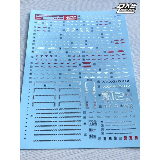 DL DALIN Water slide decal W06 MG 1/100 XXXG Heavyarms EW Color Coating