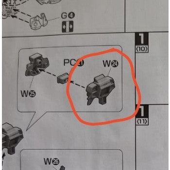 CB MG 29 butcher parts for  ASTRAY Turn RED FRAME