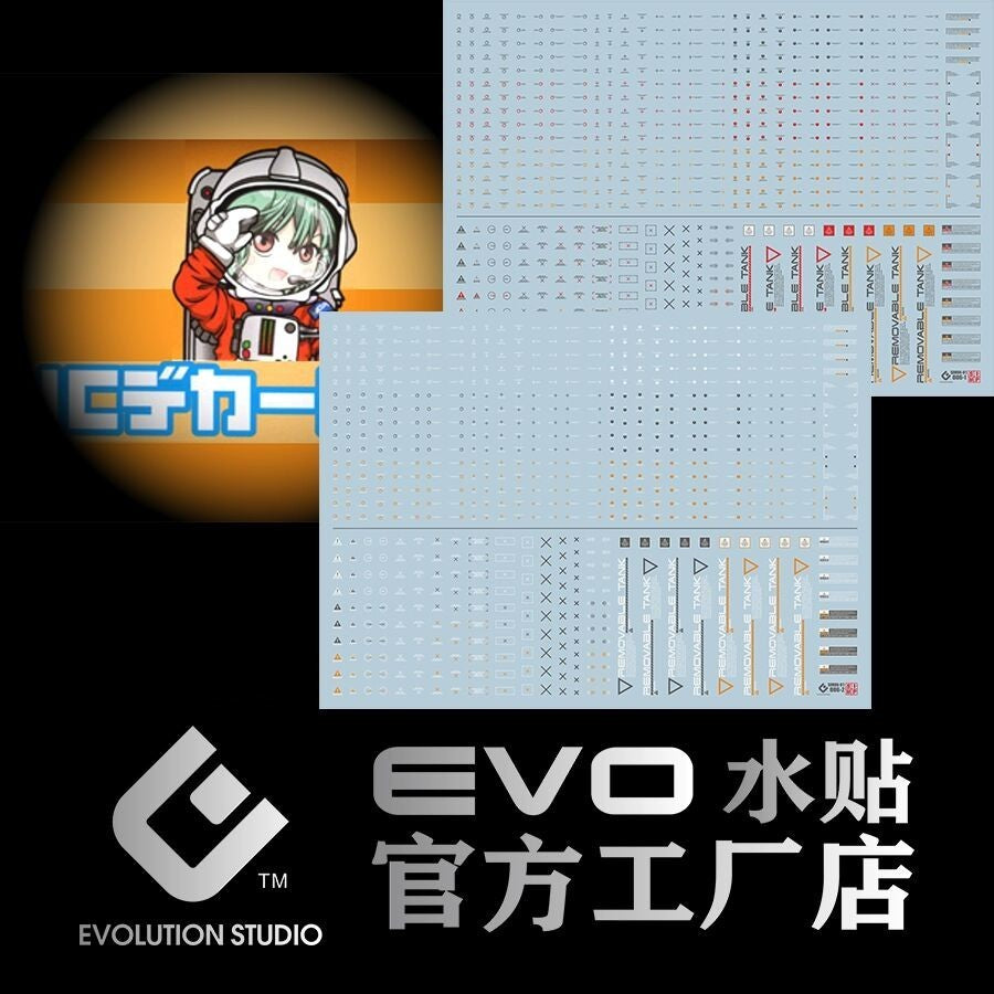 20250721 EVO NC06 1/100 1/144 HIQ Warning Water Slide Decal EVO100