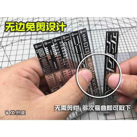 Alexen AJ0090 Model Dedicated Tool 13 in 1 Detail Modification Engraving Auxiliary Ruler
