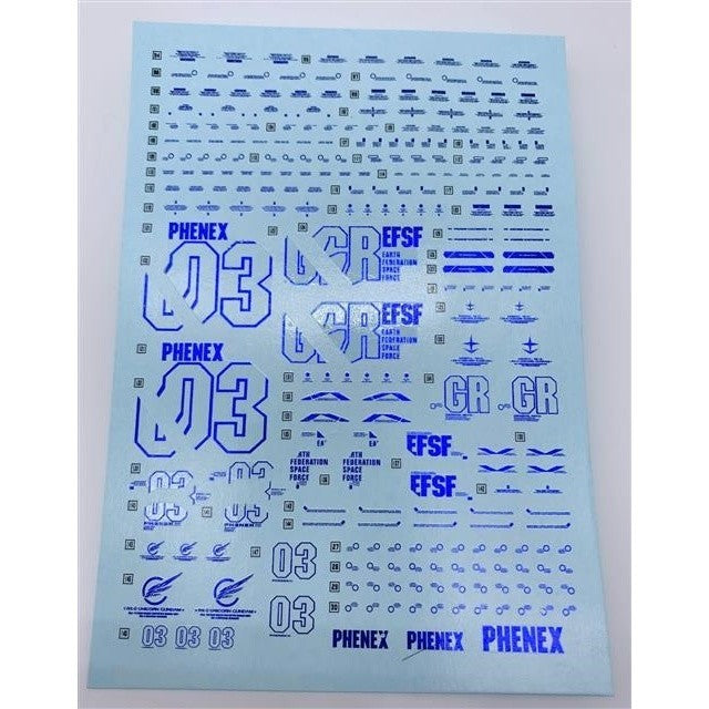 DL DALIN Water slide decal MG 1/100 PHENEX Blue Coating