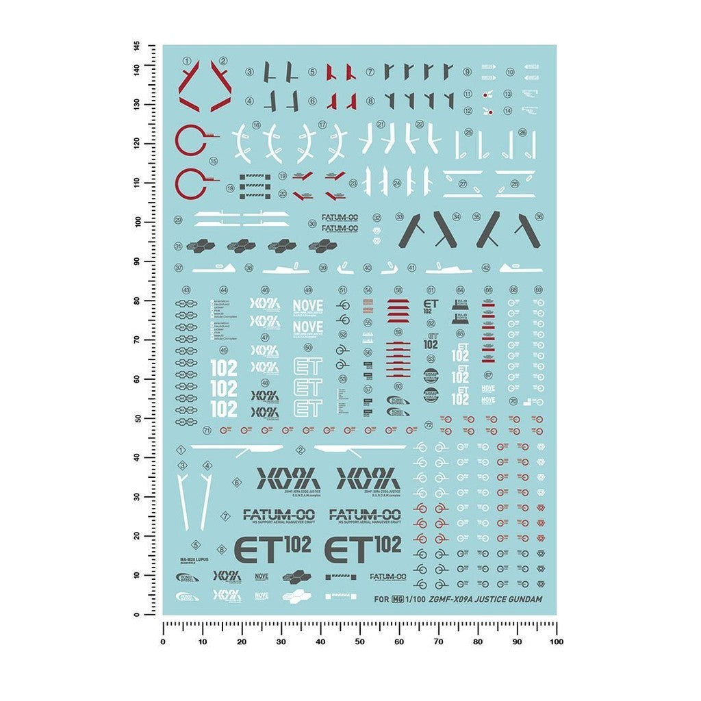 20250722 Artisan's Club MG 1/100 Justice [MG195] Water Slide Decal