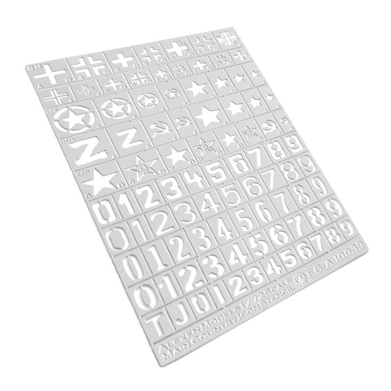 ALEXEN model Tool AJ0039 1/72 World War II German Defense Force US Soviet Army China Identification Numbers stencil