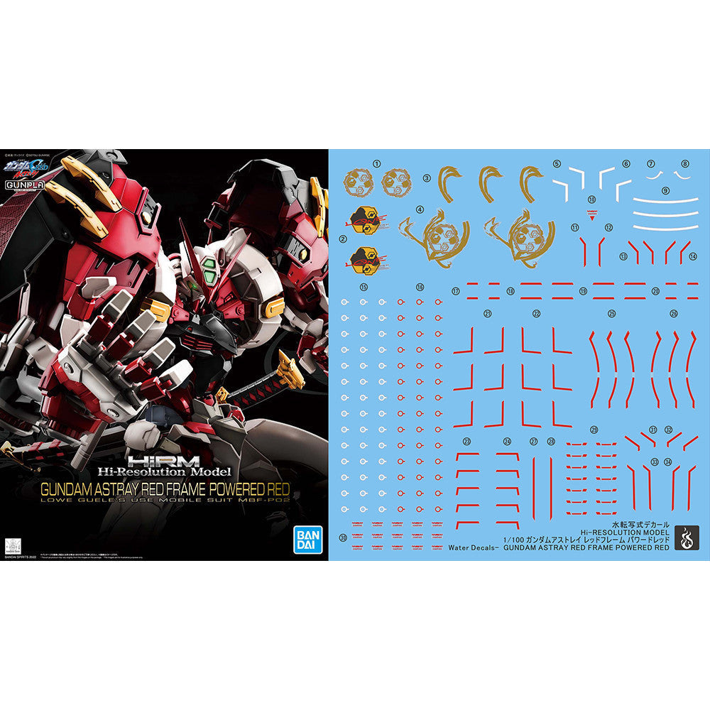 YAN FLAME HIRM 1/100 red frame powered red Fluo Water slide decal (YANHIRM001) 20250721