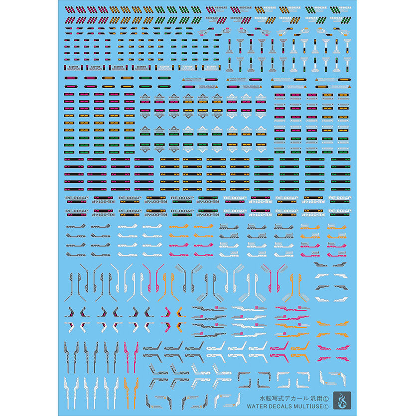 YAN FLAME Water Slide Decal general use logo MARKING Mechanical texture Fluo (YANJS008) (YANJS009) 20250721