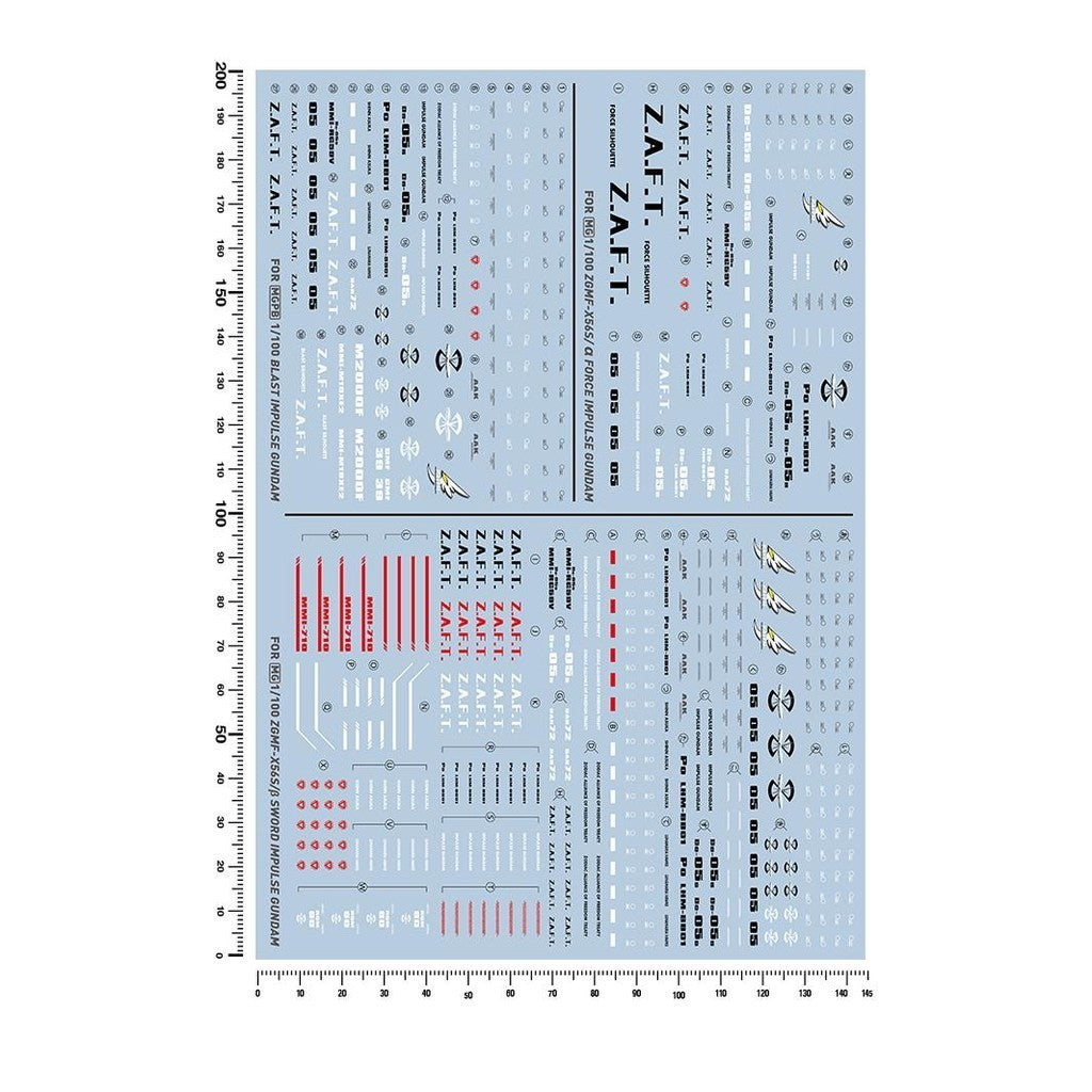 20250722 Artisan's Club MG 1/100 Force / Swor d / Blast Impulse Water Slide Decal[MG109]