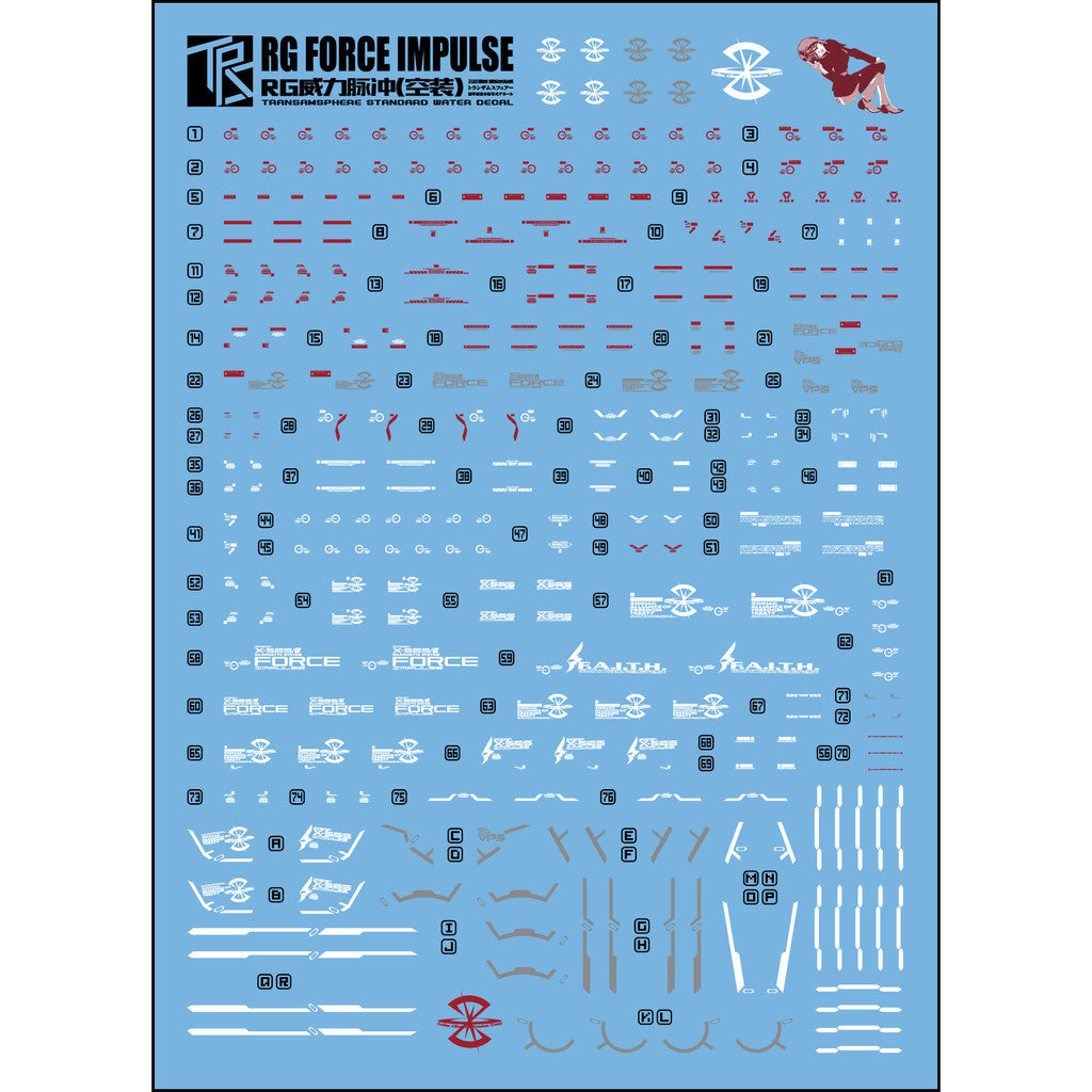 Transamsphere TRS RG 1/144 Impulse Water Slide Decal TRSRG005