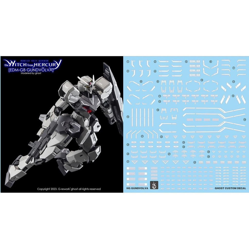 YAN FLAME Water Slide Decal GHOST TWFM 24 HG gundvolva Fluo Water Slide Decal (YANHG007) 20250721