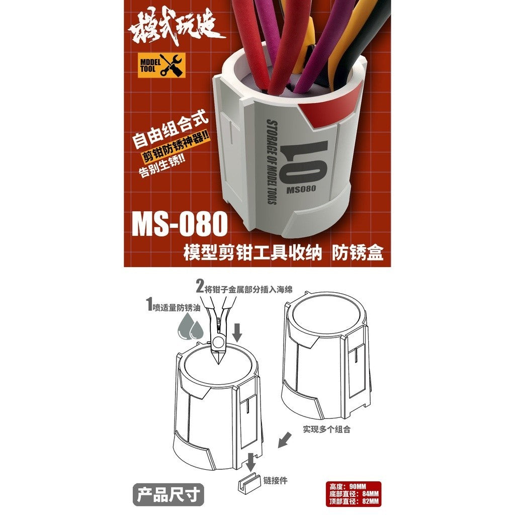 MOSHI M.S. MS080 Military Model Nippers Antirust Storage Box