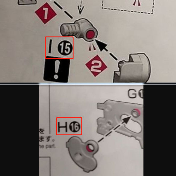 CB RG 07 butcher parts for SAZABI