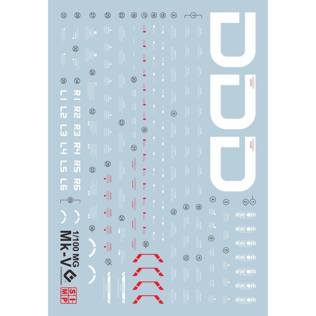 20250721 EVO ORX-013 MG 1/100 MK-V MKV Fluo Water Slide Decal EVOPM020