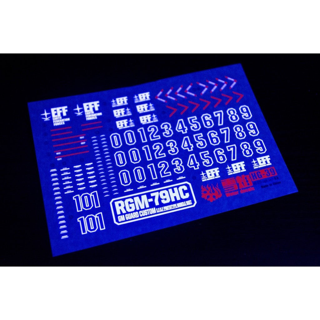 20250722 XUEYAN XY / SNOW FLAME HG-39 HG GTO Light Liner Set Fluorescence High-Accuracys Water slide decal