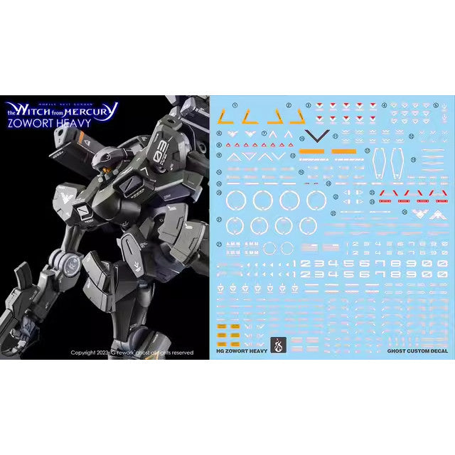 YAN FLAME GHOST HG TWFM 20 ZOWORT heavy Water slide decal (YANHG012) 20250721