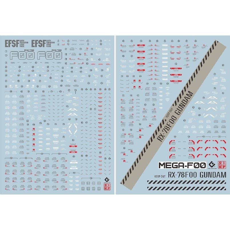 20250721 EVO MEGAF00 MEGA SIZE RX78F00 1/48 fluo water slide decal EVOMEGA001