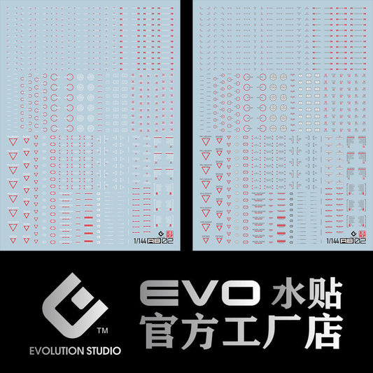 20250721 EVO RB02 1/144 HIQ Sign Warinig Fluo Water Slide Decal EVO100