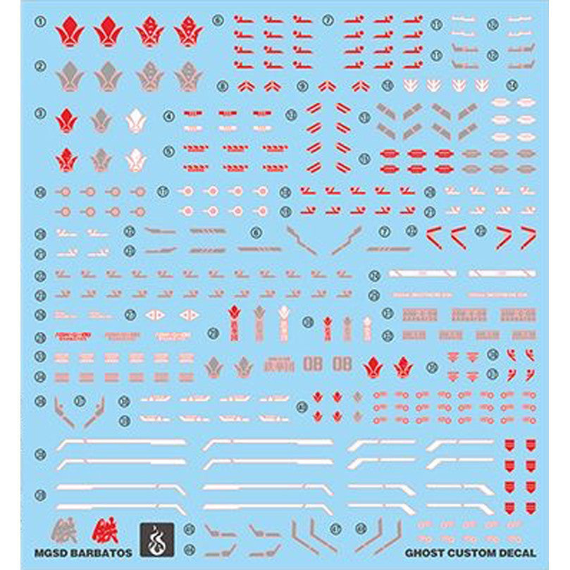 YAN FLAME MGSD Barbatos 4th form GHOST Fluo Water slide decal (YANMG003) 20250721