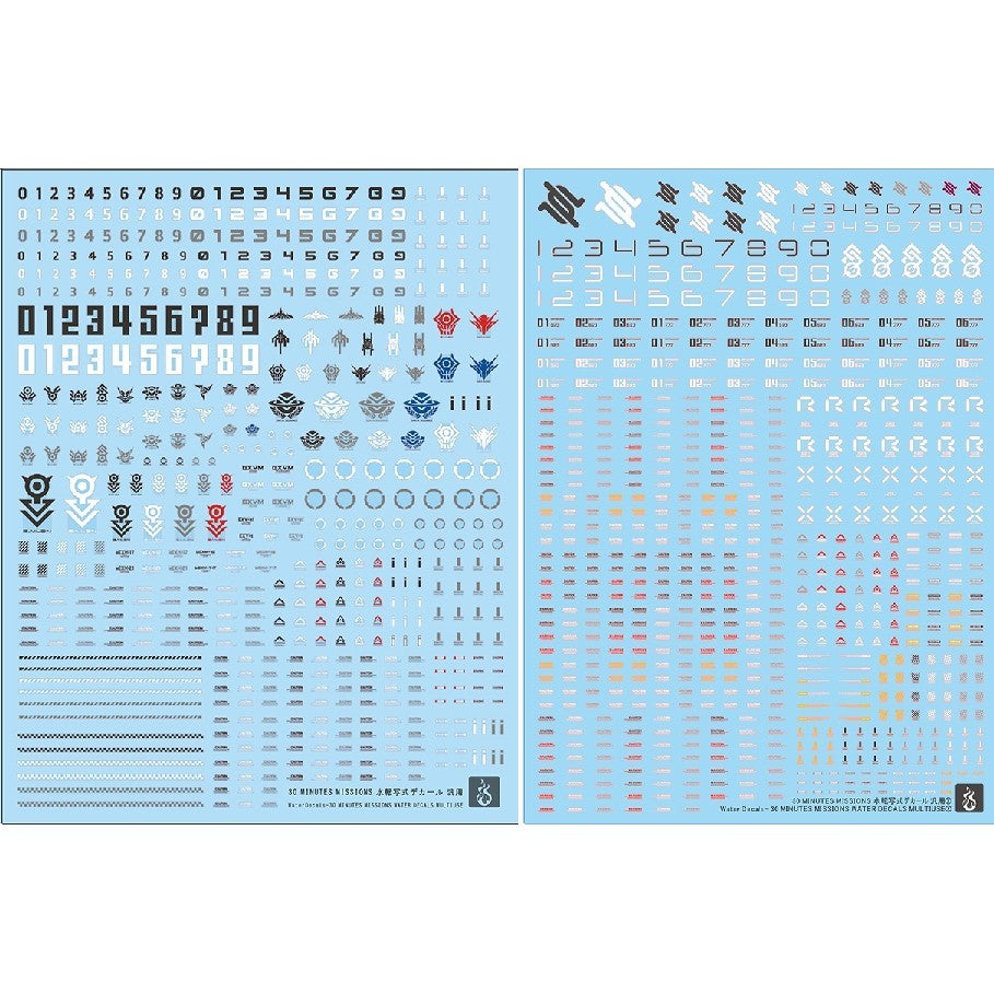 YAN FLAME Water Slide Decal 30MM 1/144 general use Fluo tYPE (YAN30MM004) 20250721