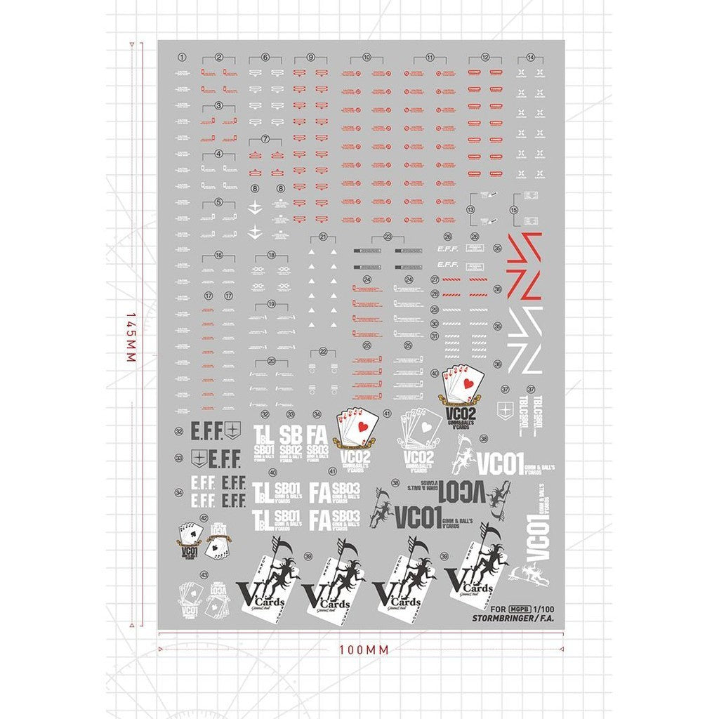 20250722 Artisan's Club MG 1/100 Strom Bringer / F.A. RX78/TB-3/GM MGPB139 Water Slide Decal