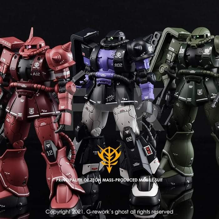 YAN FLAME Water Slide Decal GHOST HG 1/144 GTO Green Zaku and EG RX78-2 Fluo Type (YANHG046) 20250721