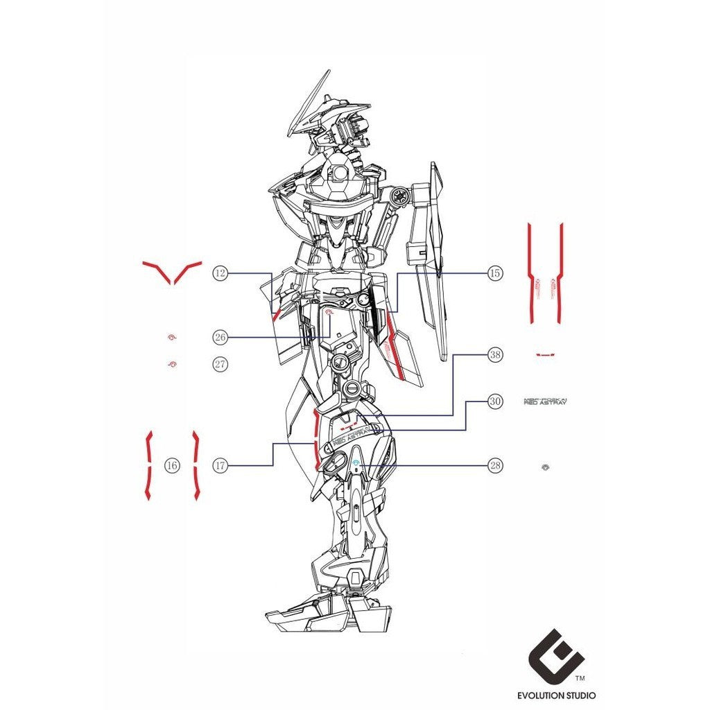 20250721 EVO MG 1/100 red frame type HIRM Water Slide Decal EVOMG003