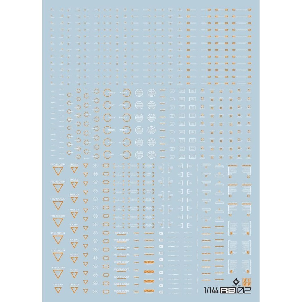 20250721 EVO RB02 1/144 HIQ Sign Warinig Fluo Water Slide Decal EVO100