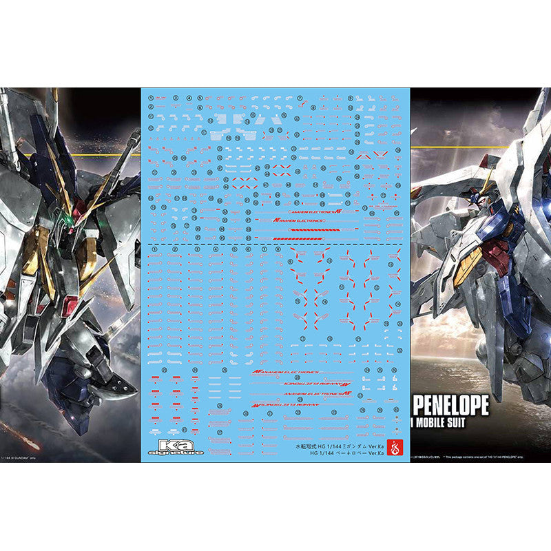YAN HGUC HG 1/144 XI VS PENELOPE VER.KA WATER SLIDE DECAL (YANHG100) 20250721