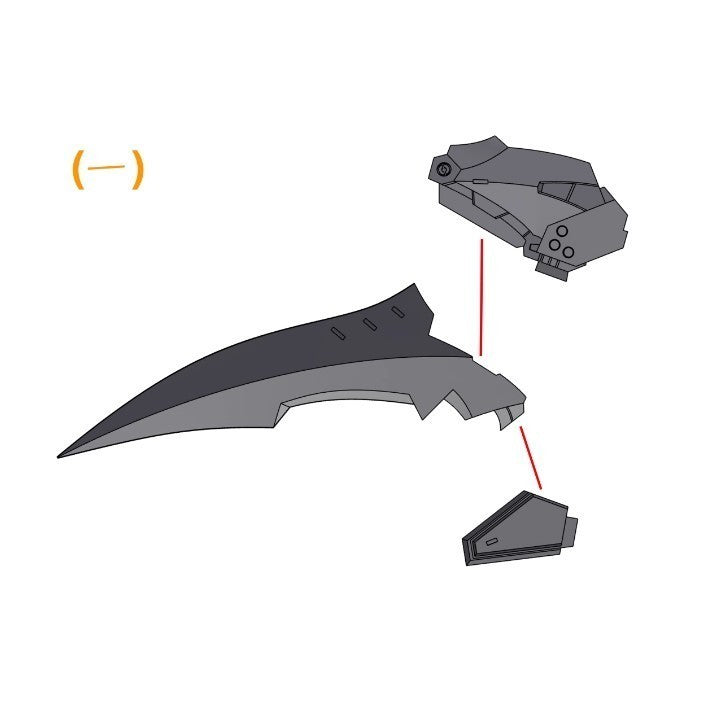 Phoenix 3D print A-17 Sickle Demon Scythe 1/144 General Use detail upgrade parts no kits Collectibles