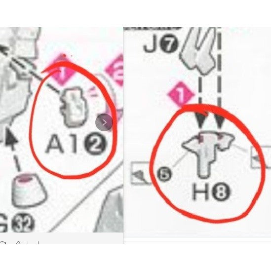CB RG 08 1/144 butcher parts for  Banshee C5 PC10 F8 G25 J7
