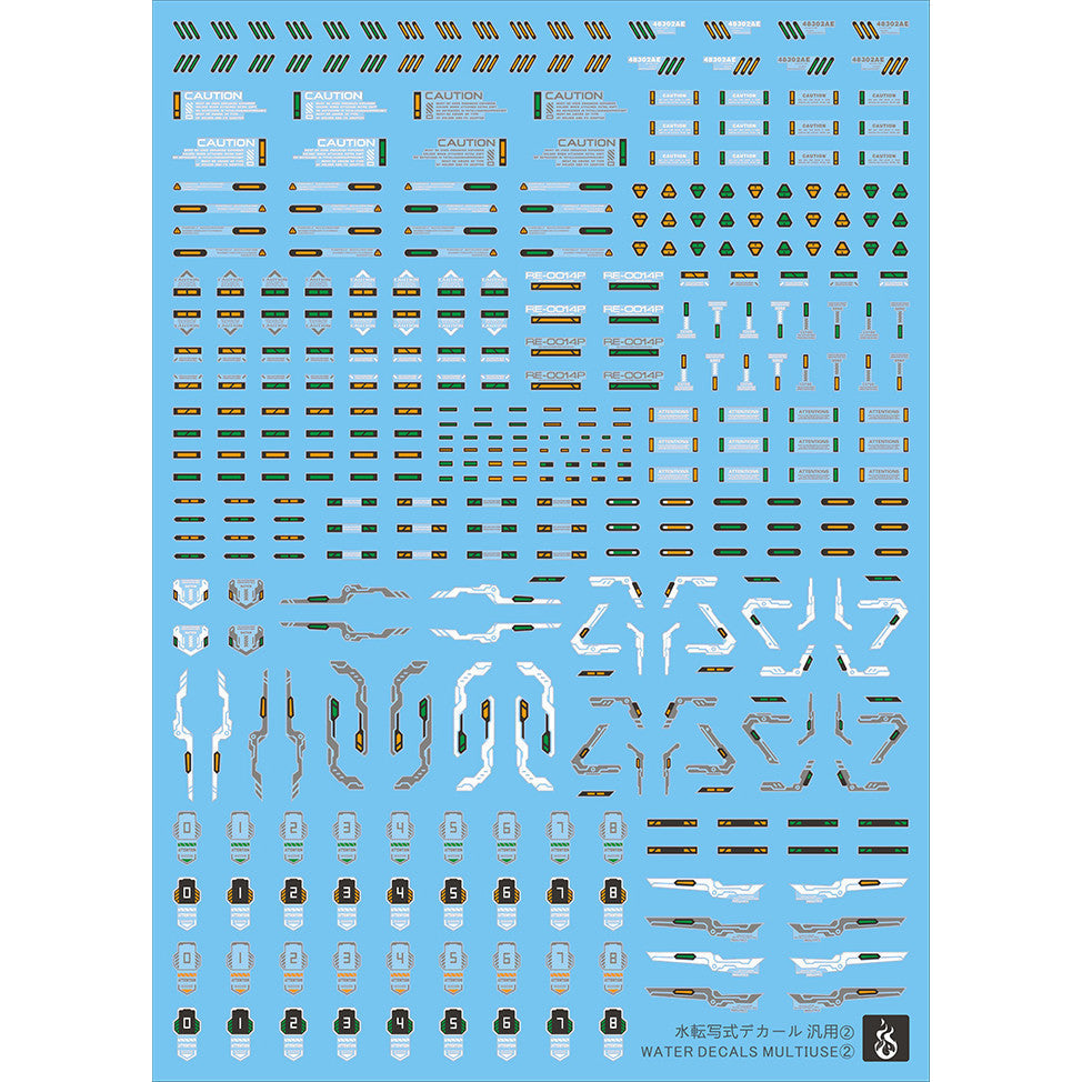 YAN FLAME Water Slide Decal general use logo MARKING Mechanical texture Fluo (YANJS008) (YANJS009) 20250721