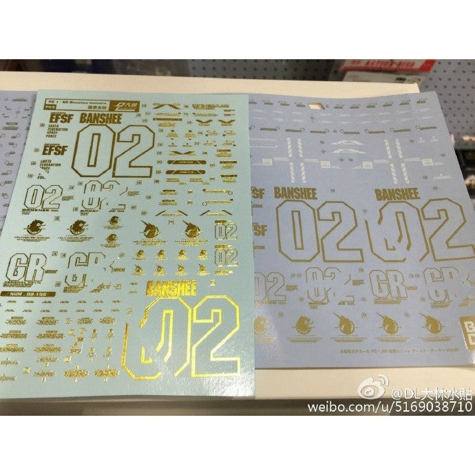 DL DALIN Water slide decal PG BANSHEE BANSHEE Gold Coating