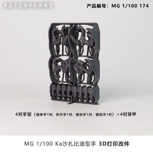 Plasticist Studio Hands For MG SAZABI Ka DOM / RE Nightingale 3D printing parts  not include the body (SDJJ011)