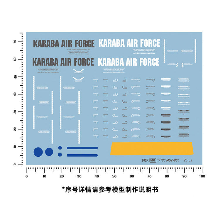 20250722 Artisan's Club MG 1/100 ZETA plus A1/C1/C2 Water Slide Decal MG046