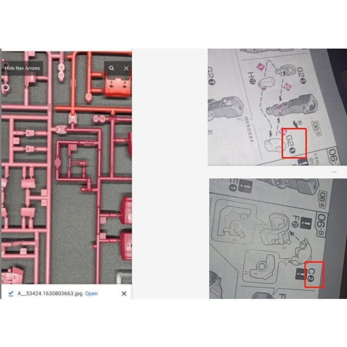 CB RG 24 butcher parts for Zaku II char version f-13  g1-13 F18 G2-2
