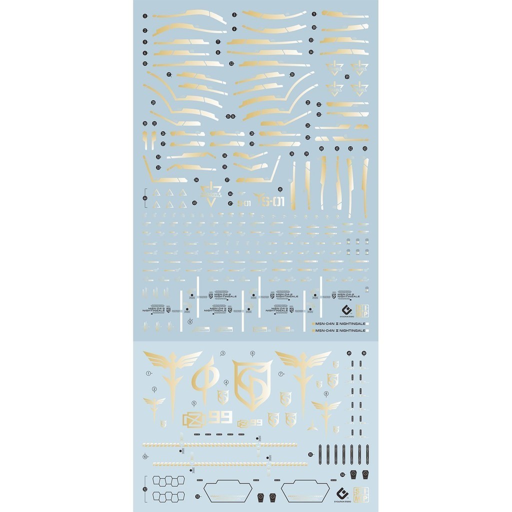 20250721 EVO HG MSN-04-2 NIGHTGALE fluo gold coating water slide decal EVOHG020 EVOHG021