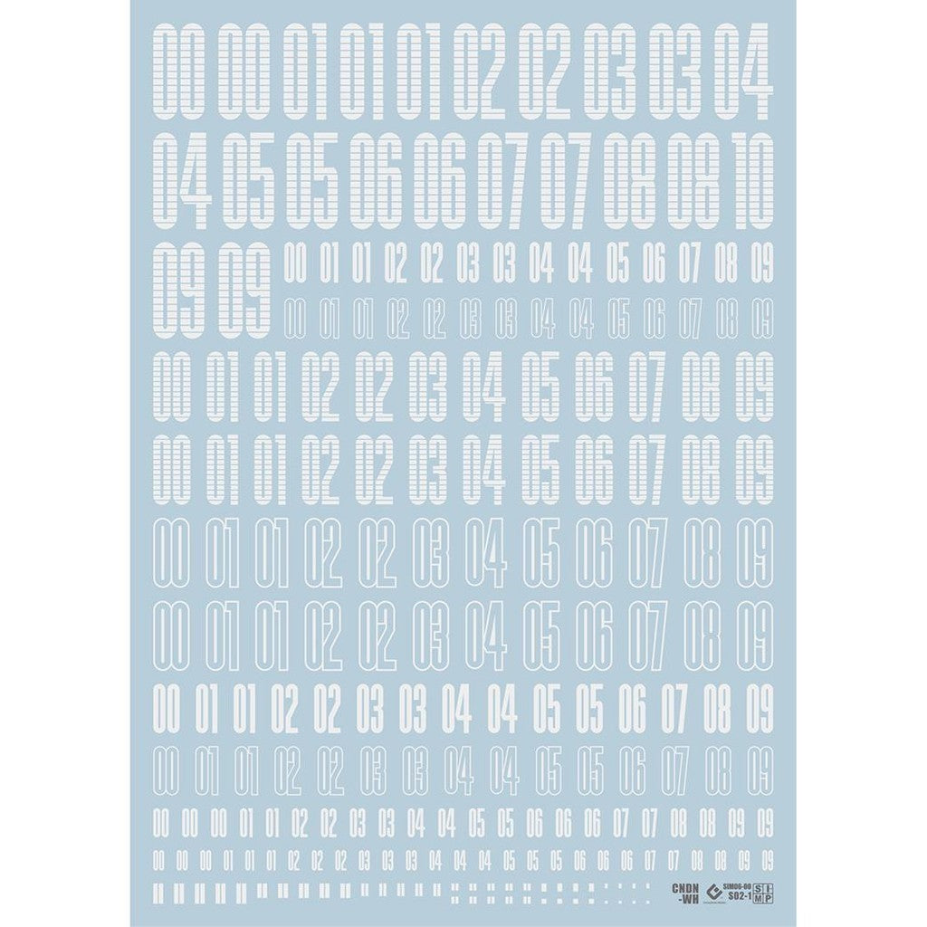 20250721 EVO CND Number Letter Logo General Use Water Slide Decal EVO100