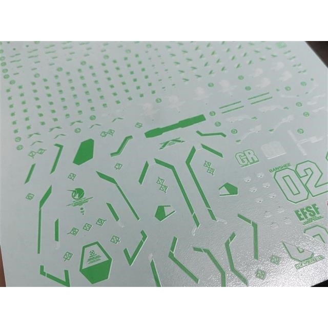 20250722 XUEYAN XY / SNOW FLAME RG Banshee Ver.Final Battle Green Fluorescence Water slide decal