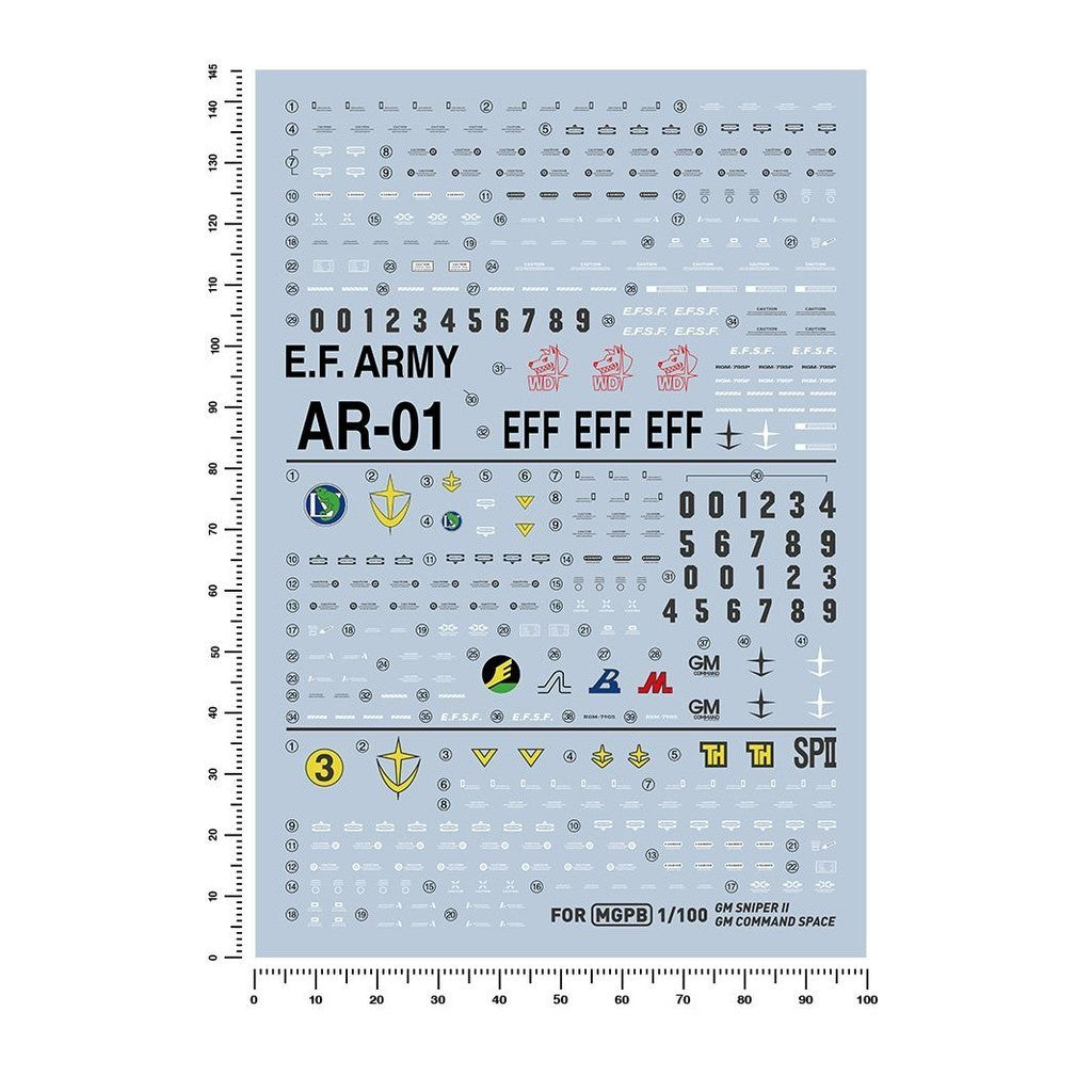 20250722 Artisan's Club MG 1/100 GM Command Space & GM Sinper 2 [MGPB63&78] Water Slide Decal