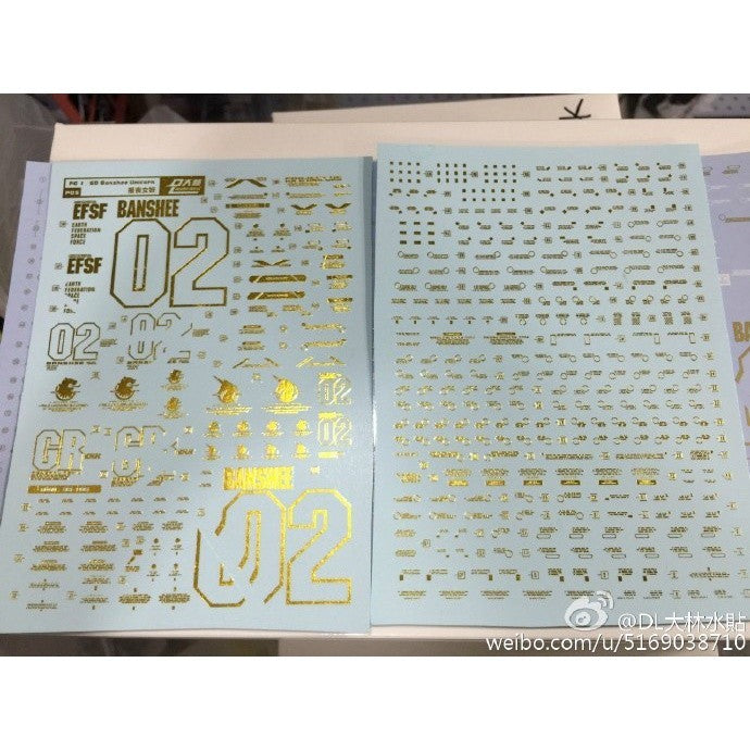 DL DALIN Water slide decal PG BANSHEE BANSHEE Gold Coating